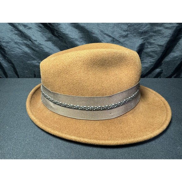 Bailey Of Hollywood Fedora Litefelt Packable Made in USA Feathers Brown - Picture 6 of 12